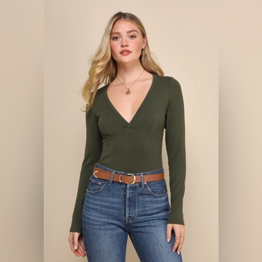 NWT Lulus Olive Bodysuit​​​​​